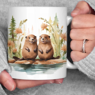 Waldlandschaft 2 Beavers Wetland Kaffeetasse