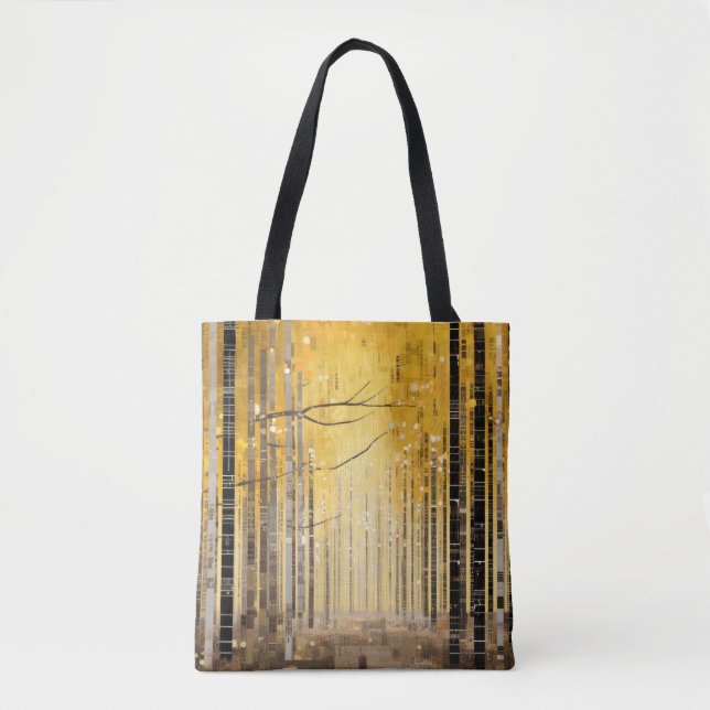 Waldlandschaft Art Deco Malerisches Mosaik (Vorderseite)