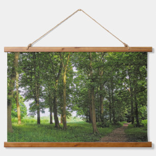 Waldlandschaft. Blackweir Woods, Cardiff Wandteppich Mit Holzrahmen