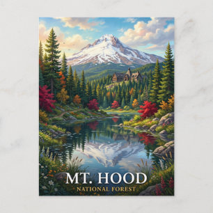 Waldlandschaft des Mt. Hood National Forest Postkarte