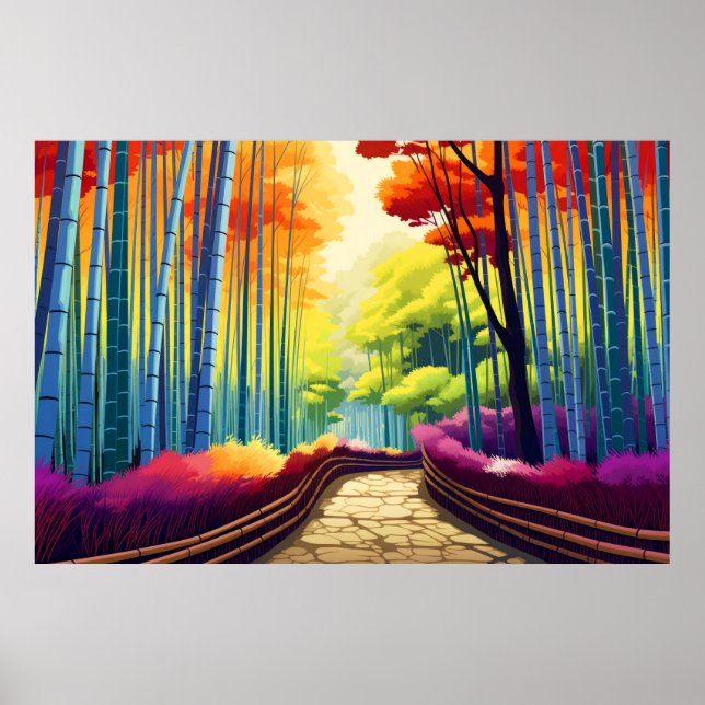 Waldlandschaft Herbstlandschaft Natur Poster (Vorne)