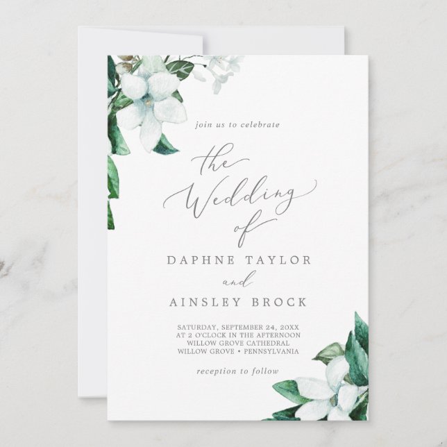 Waldlandschaft - Hochzeit von Einladung (Vorderseite)