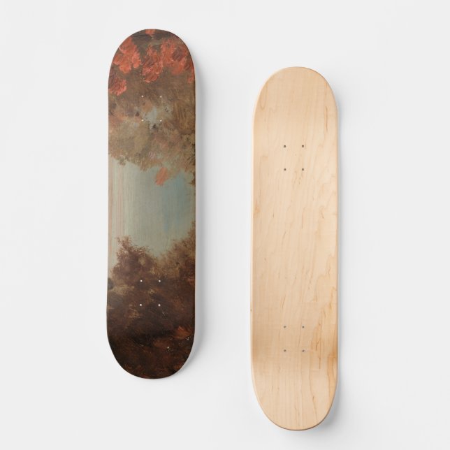 Waldlandschaft im Herbst Hudson oder Maine 1860 Ar Skateboard (Vorderseite)