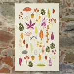 Waldlandschaft Künstlicher Leinwanddruck<br><div class="desc">Herbstliche Herbstlaube,  Beeren,  Kiefernfüße und alle Arten von Wald Natur Bits und Bob. Originelle Kunst von Nic Squirrell.</div>