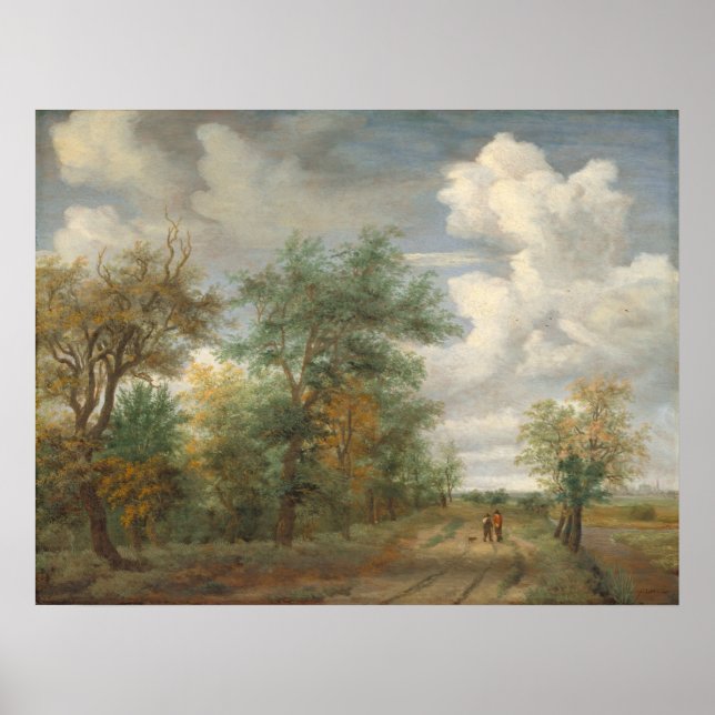 Waldlandschaft, Meindert Hobbema Kunstposter Poster (Vorne)