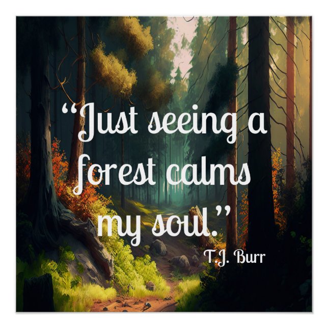 Waldlandschaft Poster (Vorderseite)