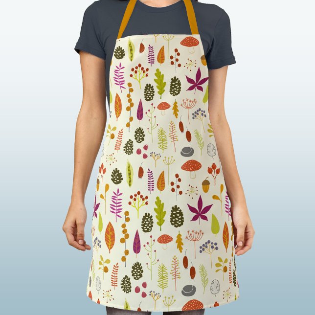 Waldlandschaft Schürze (Autumn forest woodland nature pattern apron)