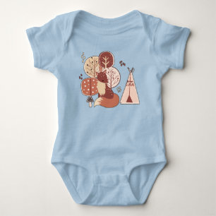 Waldlandschaft Stammes- Native Americans nahtloses Baby Strampler