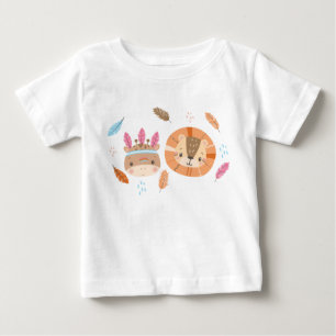 Waldlandschaft-Stammesmuster der amerikanischen Ur Baby T-shirt