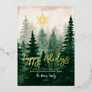 Waldlandschaft Szene glücklichen Urlaub Folieneinladung