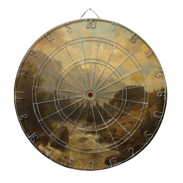 Waldlandschaft Szene (von Josef Kriehuber) Dartscheibe (vorne)