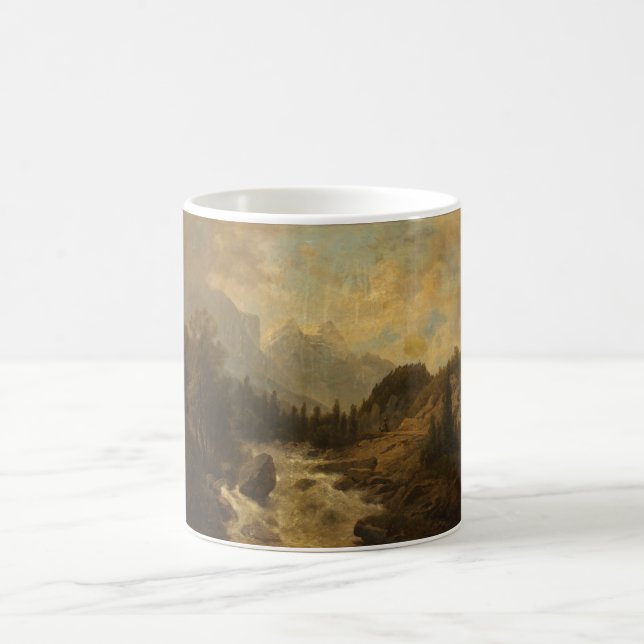 Waldlandschaft Szene (von Josef Kriehuber) Kaffeetasse (Mittel)