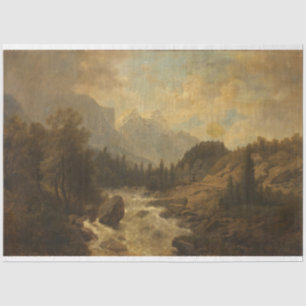 Waldlandschaft Szene (von Josef Kriehuber) Seidenpapier