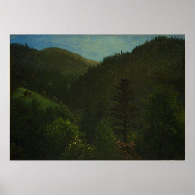 Waldlandschaft von Albert Bierstadt Poster (Vorne)