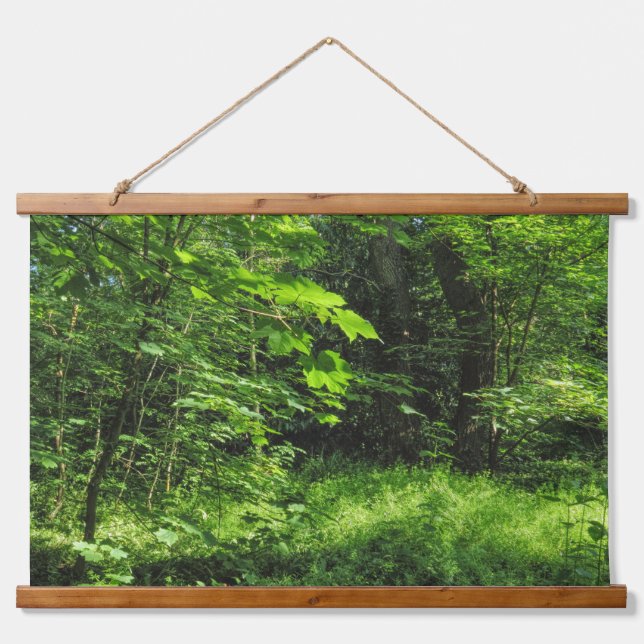 Waldlandschaft Wandteppich Mit Holzrahmen (Vorne)