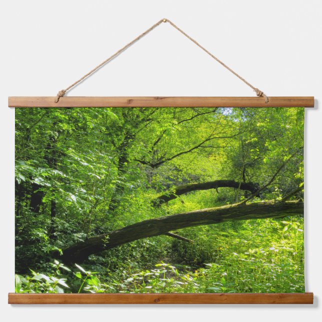 Waldlandschaft Wandteppich Mit Holzrahmen (Vorne)