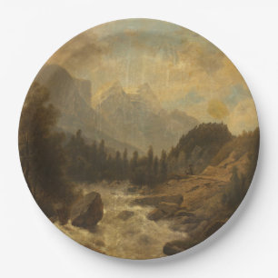 Waldlandschaftsszene (von Josef Kriehuber) Pappteller