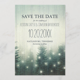 Waldlichter Rustikal Save the Date