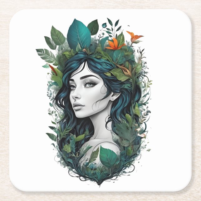 Waldlied Rechteckiger Pappuntersetzer (Vorderseite)