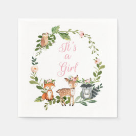 Waldmädchen-Baby-Party, Wald-Baby-Party Serviette