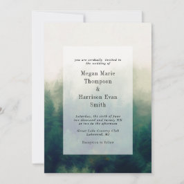 Waldmalerische Landschaft Hochzeitseinladung Einladung