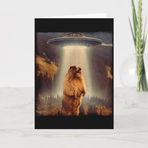 Waldmurmelier Liebhaber Waldmurmelier schreit Ufo  Karte