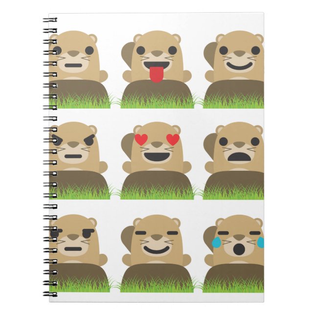 Waldmurmeltier-Emojis Notizblock (Vorderseite)