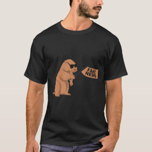 Waldmurmeltier Fake News Marmot Influencer Social T-Shirt