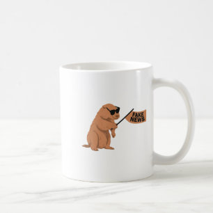 Waldmurmeltier Fake News Marmot Influencer Soziale Kaffeetasse