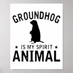 Waldmurmeltier ist mein Seelentier - Lustiges Wood Poster