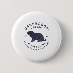 Waldmurmeltier-Meteorologie Est 1887 Männer Frauen Button