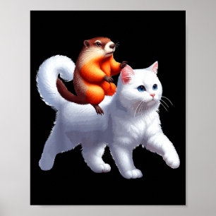 Waldmurmeltier-Reitkatzenkostüm Familie Kinder Kle Poster