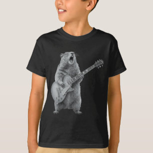 Waldmurmeltier spielt Gitarre Rock Frohen Waldmurm T-Shirt