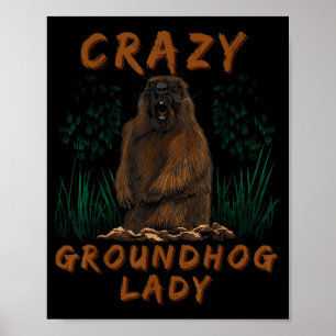 Waldmurmeltier Verrücktes Erdhörnchen Nagetier Erd Poster