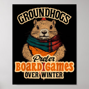 Waldmurmeltiere bevorzugen Brettspiele gegenüber W Poster