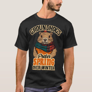 Waldmurmeltiere bevorzugen Frühling statt Winter M T-Shirt