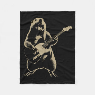 Waldmurmeltiere Rocking Beaver Frohen Tag des Wald Fleecedecke