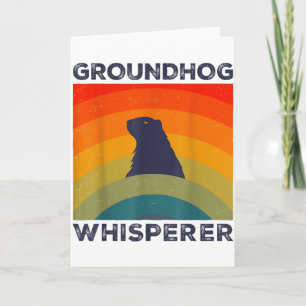 Waldmurmeltierflüsterer Retro Vintage Woodchuck Ti Karte