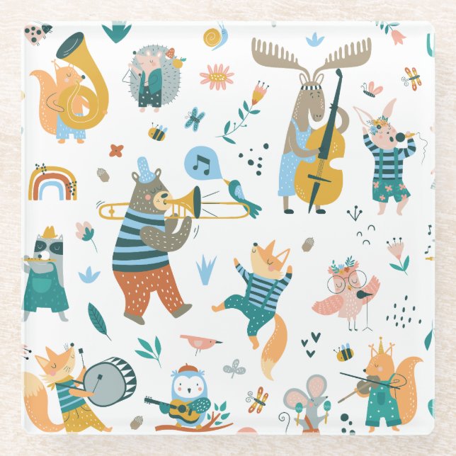 Waldmusikband Glasuntersetzer (Vorderseite)