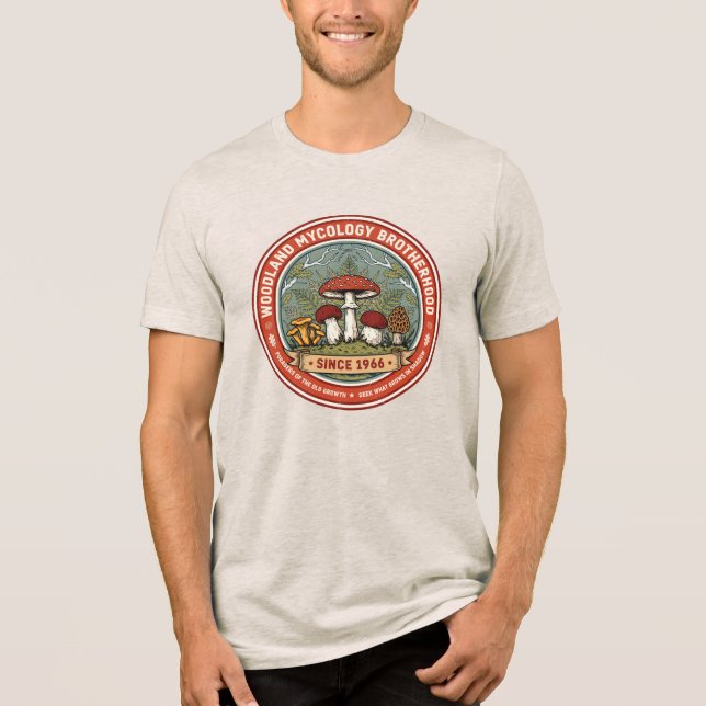 Waldmykologie-Bruderschaft Tri-Blend Shirt (Vorderseite)