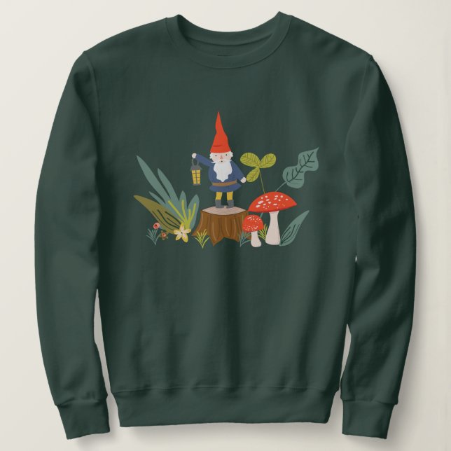 Waldnome und Pilze Sweatshirt (Design vorne)