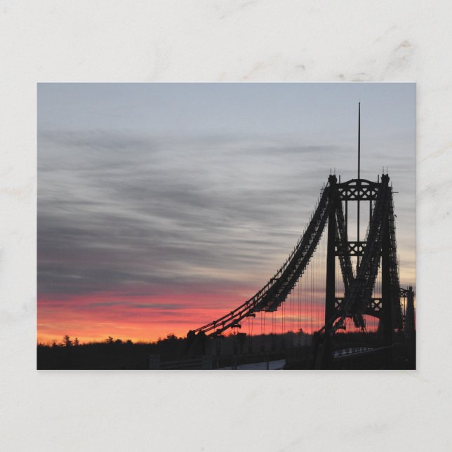 Waldo-Hancock Bridge Postkarte (Vorderseite)