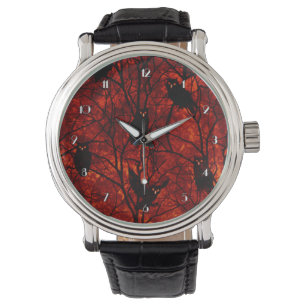 Waldöwen Sonnenuntergang Ansammlung Armbanduhr