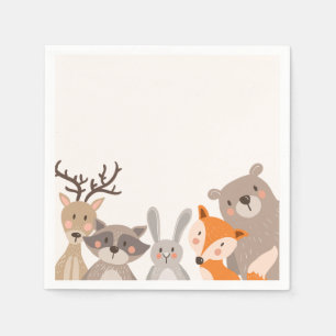 Waldpapierservietten-Tier-WaldbärFox Serviette