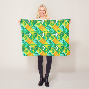 Waldpatchwork Fleecedecke