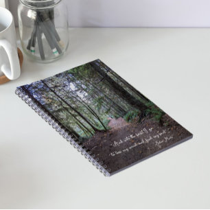 Waldpfad John Muir Zitat Notizblock