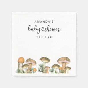Waldpilze Baby Shower Serviette