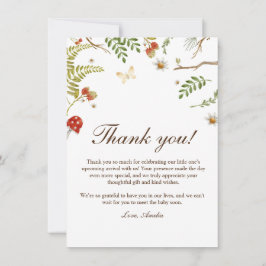 Waldpilze geschlechtsneutrale Babydusche Dankeskarte