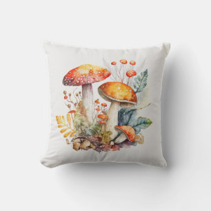 Waldpilze Herbst, Pilze, Vintag Kissen