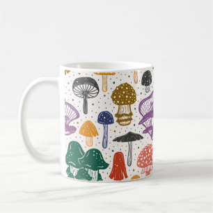 Waldpilze Tinte Vintage-Textur Kaffeetasse